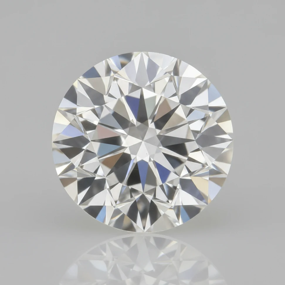 Representative VVS2 diamond clarity image showing a loose round brilliant diamond face-up